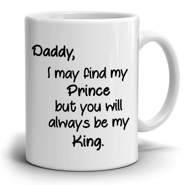 Daddy Birthday Gifts From Daughter, Fathers Day Gift for Papa and Dad Coffee Mug, Printed on Both Sides