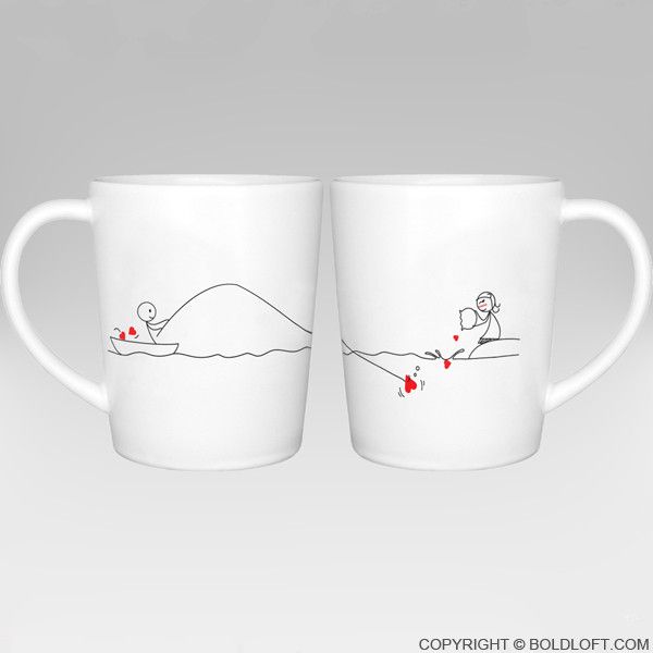 Catch My Heart™ Couple Coffee Mugs
